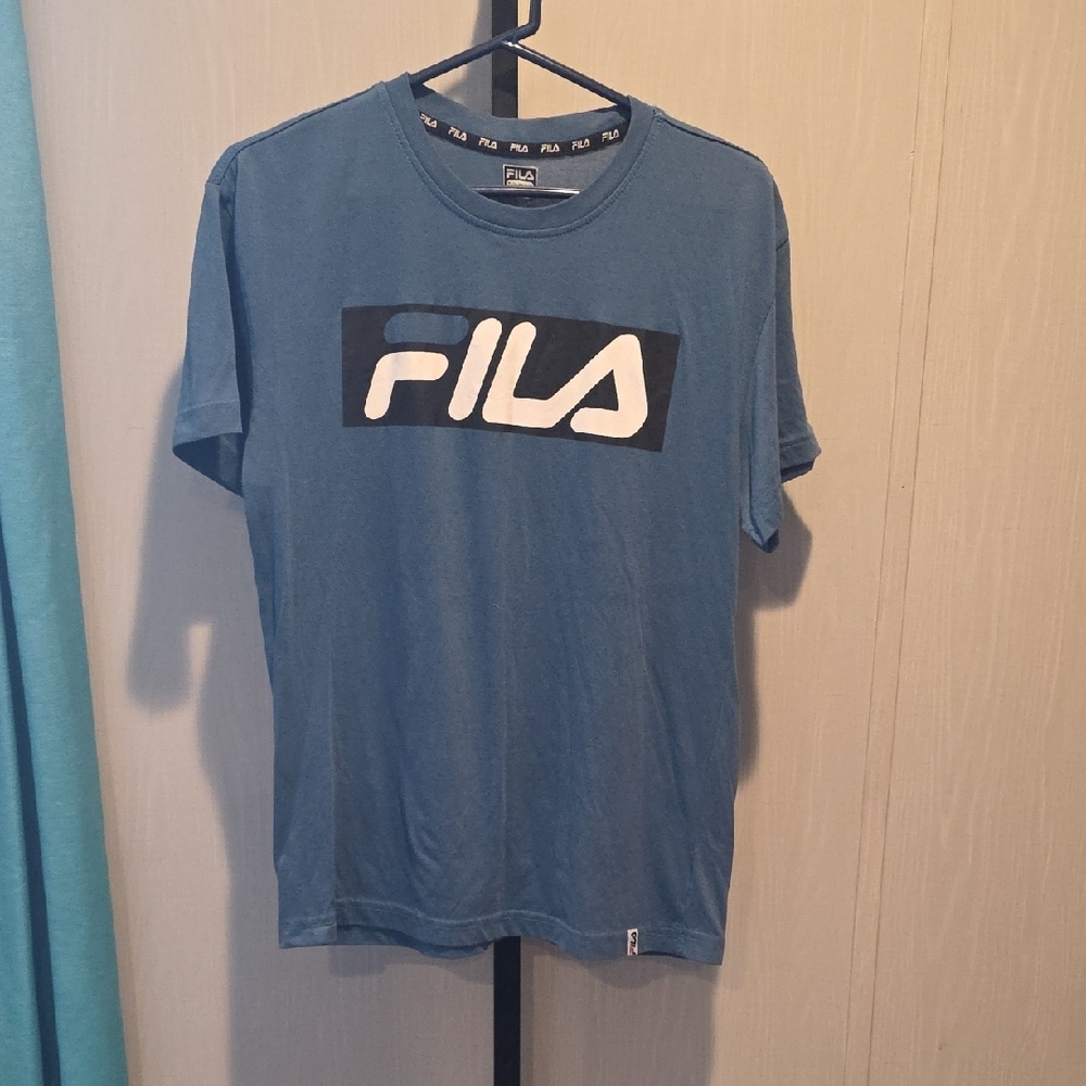 (J7) Fila Classic Blue Short Sleeve Tee Sz L